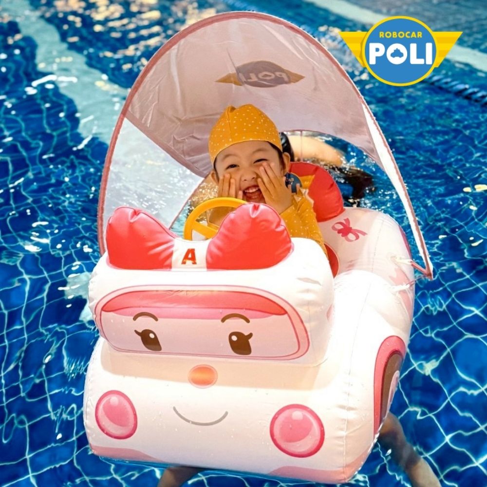 POLI波力兒童造型泳圈 (可拆式遮罩)