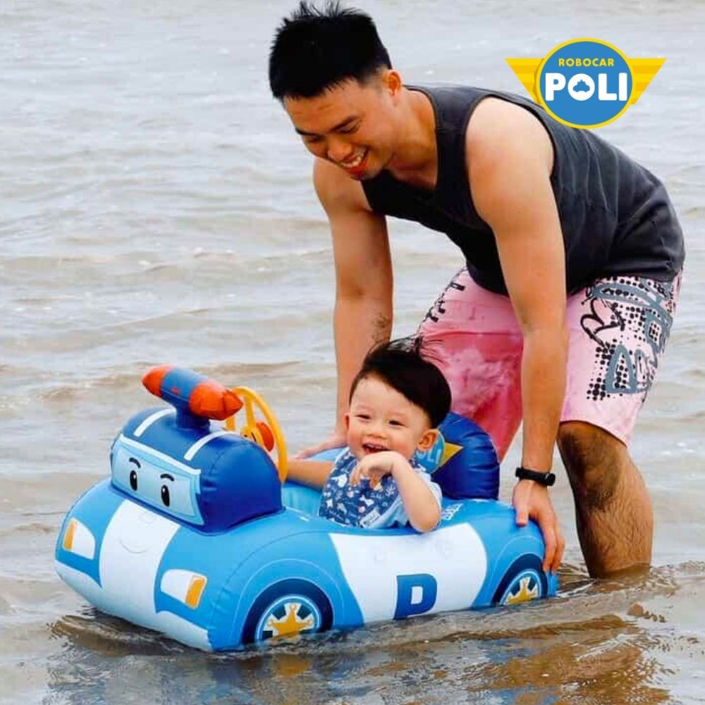 POLI波力兒童造型泳圈 (可拆式遮罩)