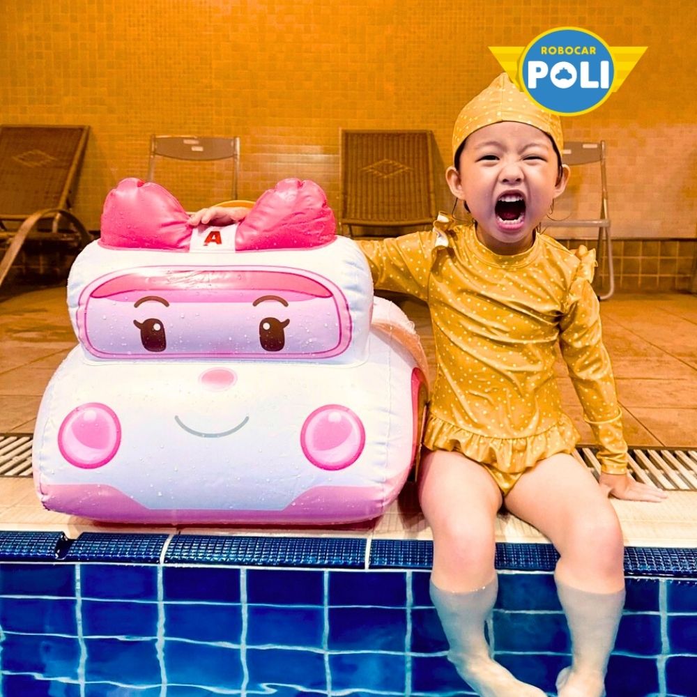 POLI波力兒童造型泳圈 (可拆式遮罩)