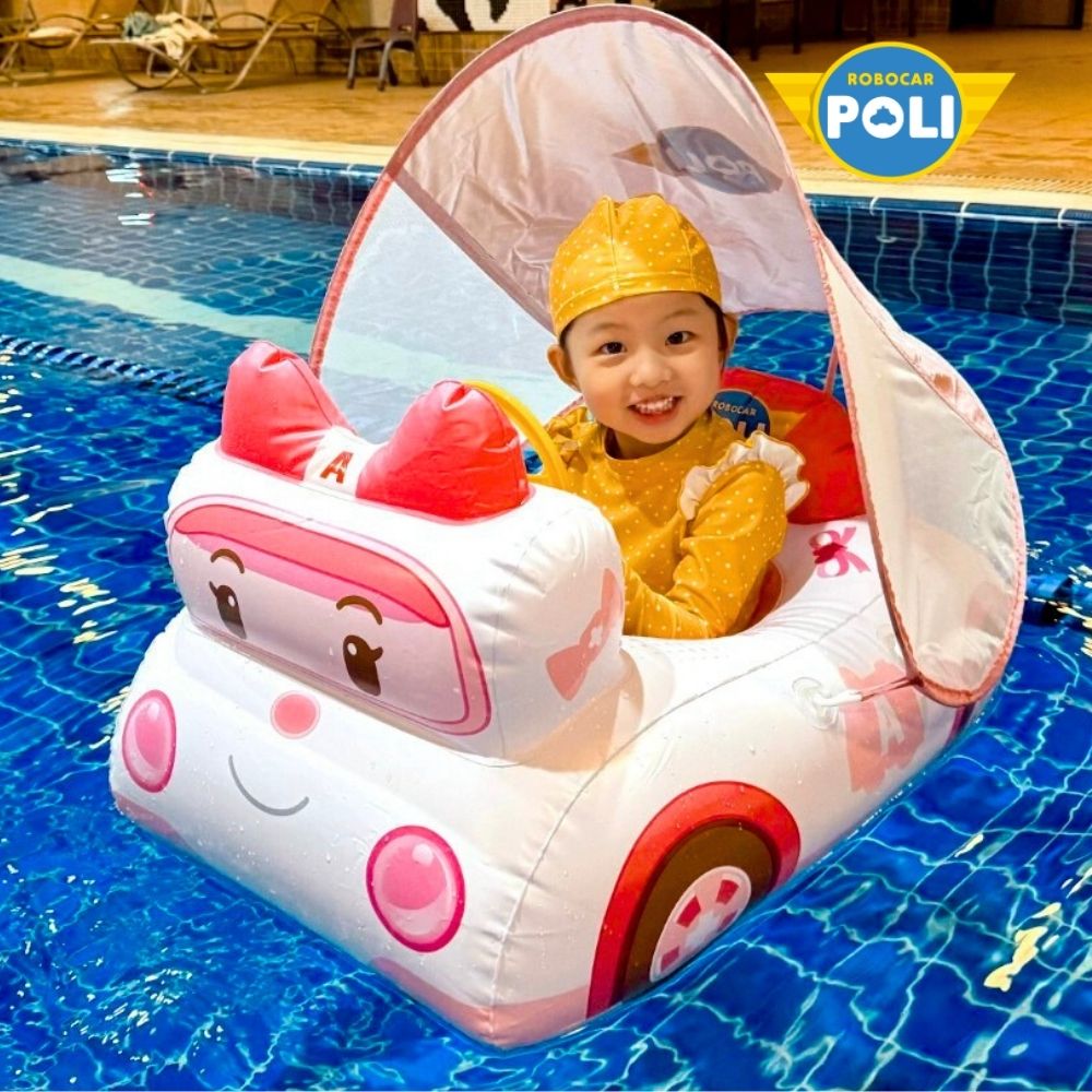 POLI波力兒童造型泳圈 (可拆式遮罩)