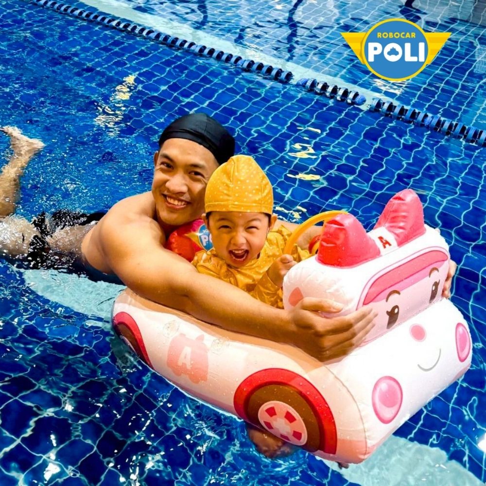 POLI波力兒童造型泳圈 (可拆式遮罩)
