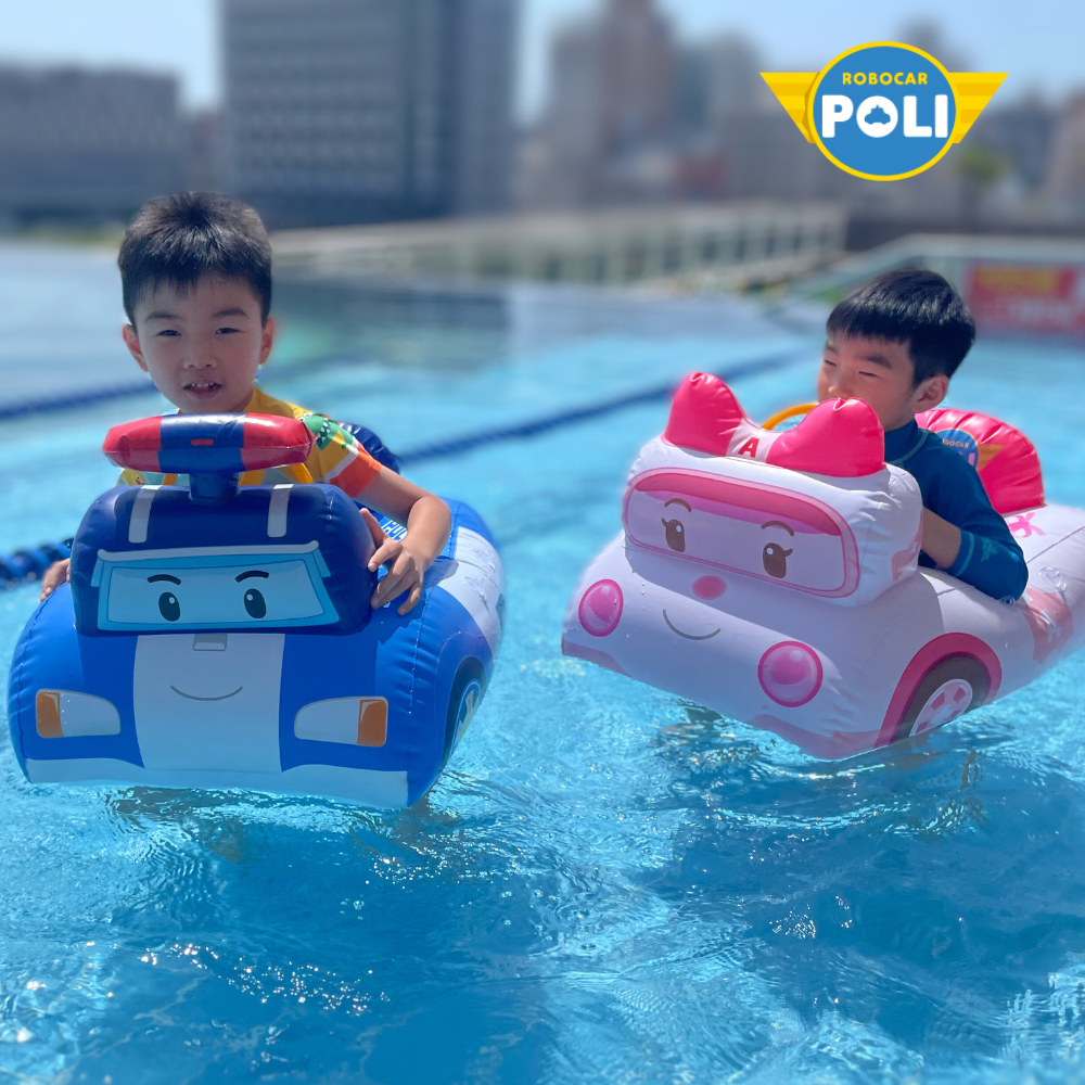 POLI波力兒童造型泳圈 (可拆式遮罩)
